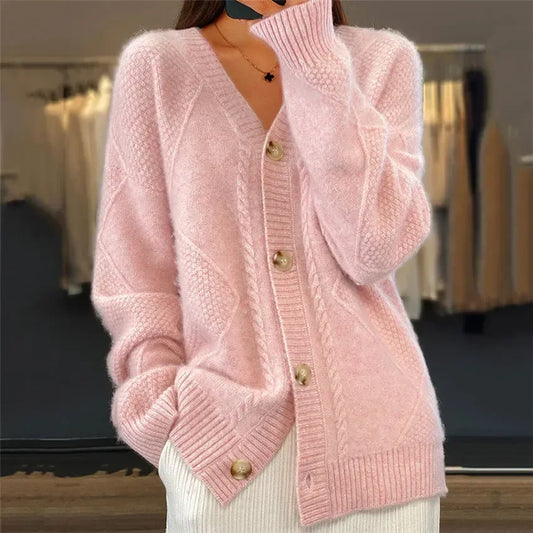 Gilet Tricoté Col en V pour Femme