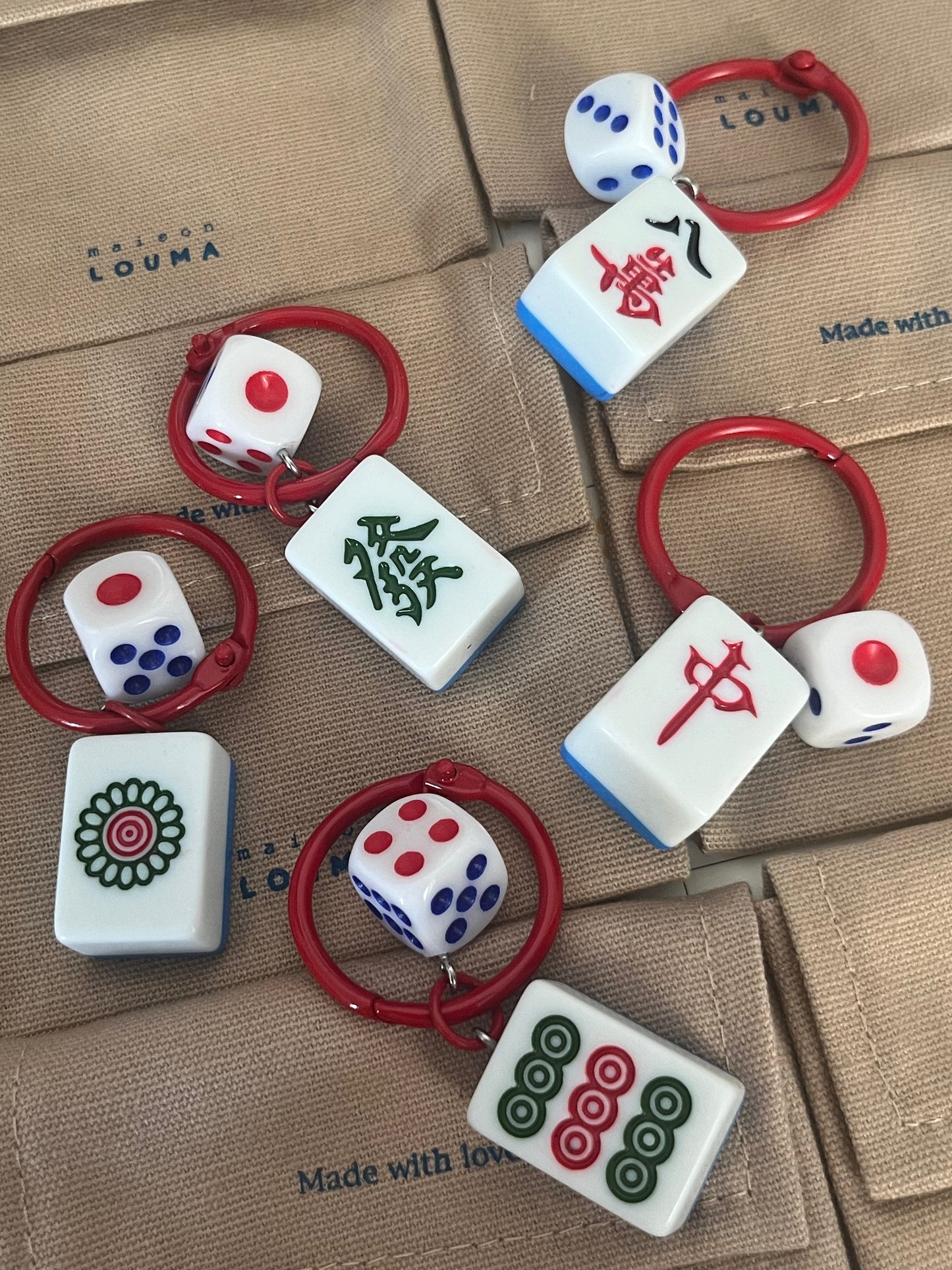 Majong Keychain Set
