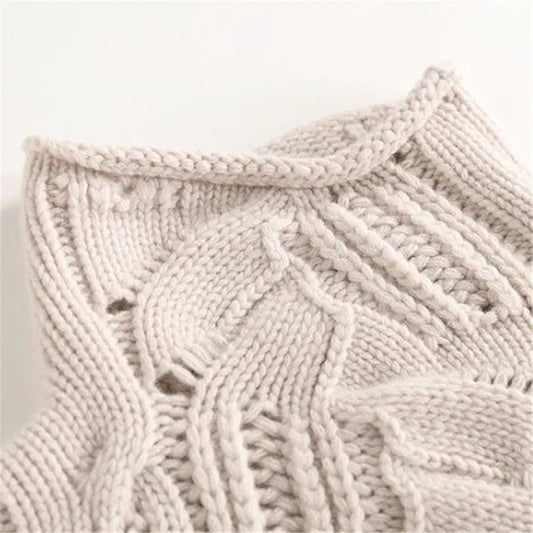 Pull Léger à Bordures Côtelées pour Femme