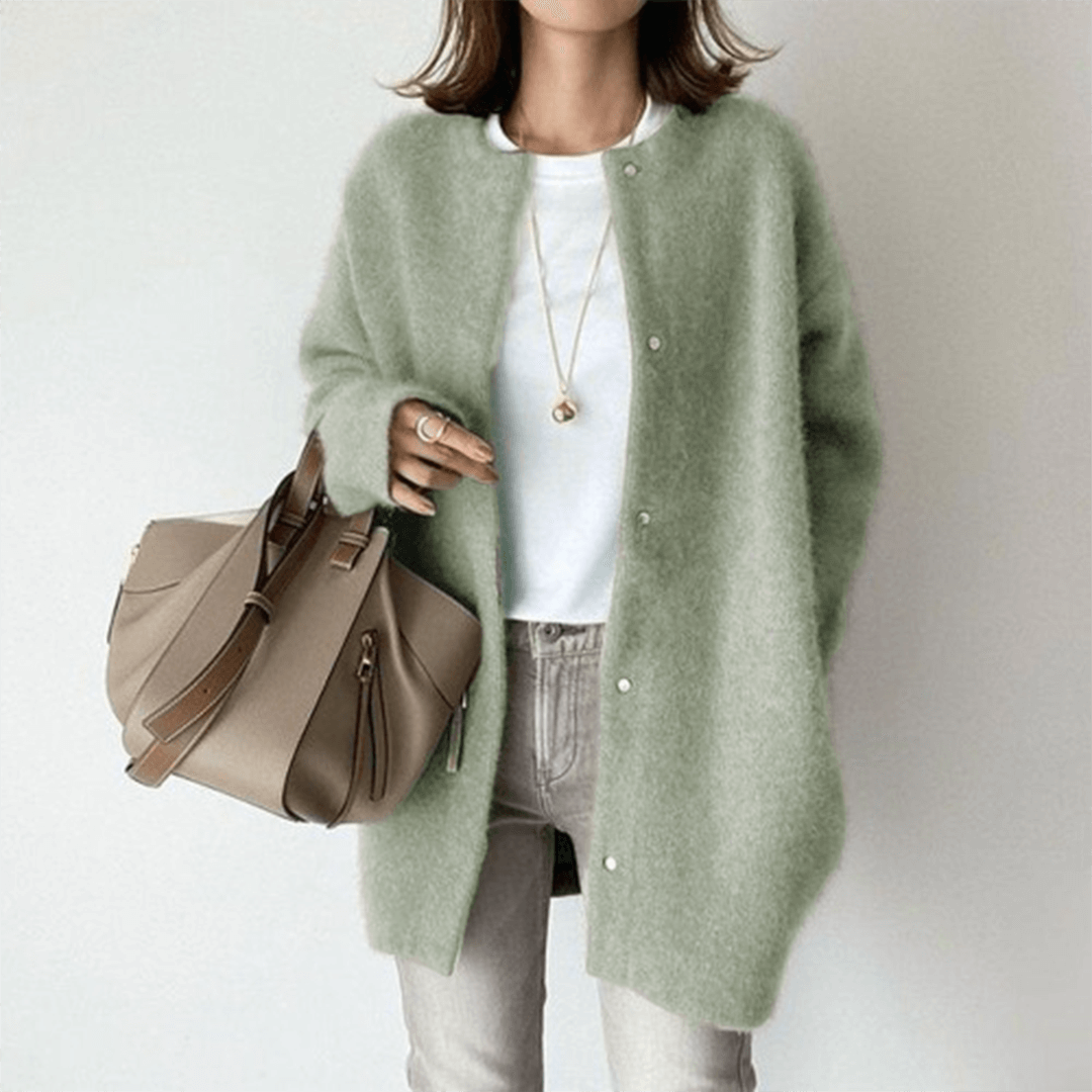 Cardigan Boutonné Coupe Fluide pour Femme