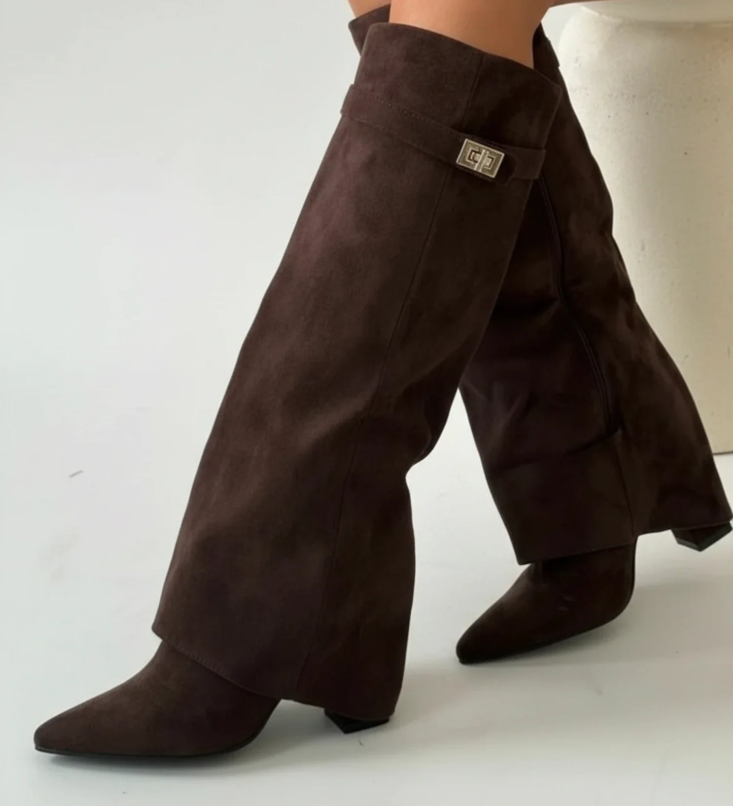 Bottes Hautes Slouch Bout Pointu pour Femme