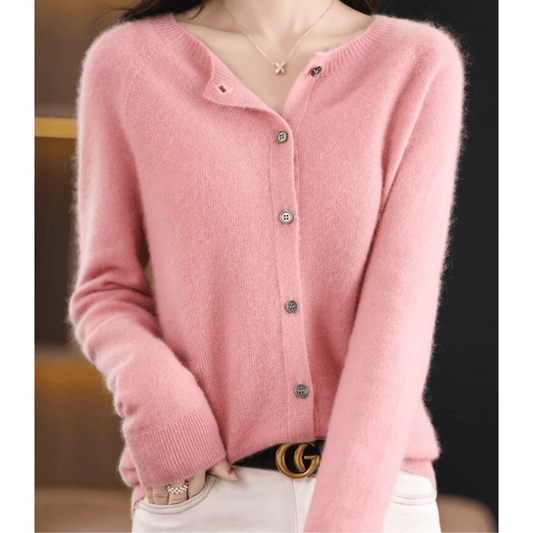 Cardigan Col en V Boutonné pour Femme