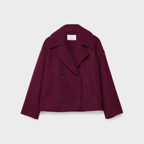Manteau Court Double Boutonnage pour Femme