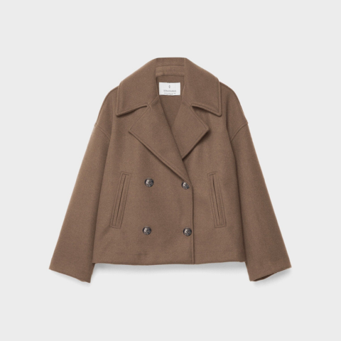 Manteau Court Double Boutonnage pour Femme