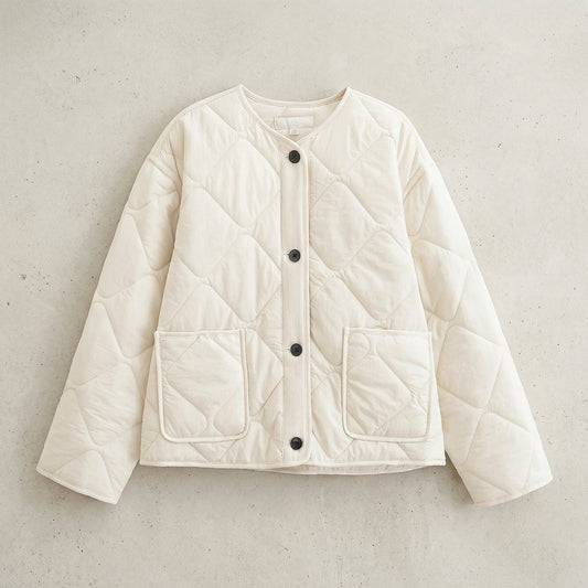 Veste Courte en Laine Tricotée Coupe Ajustée pour Femme
