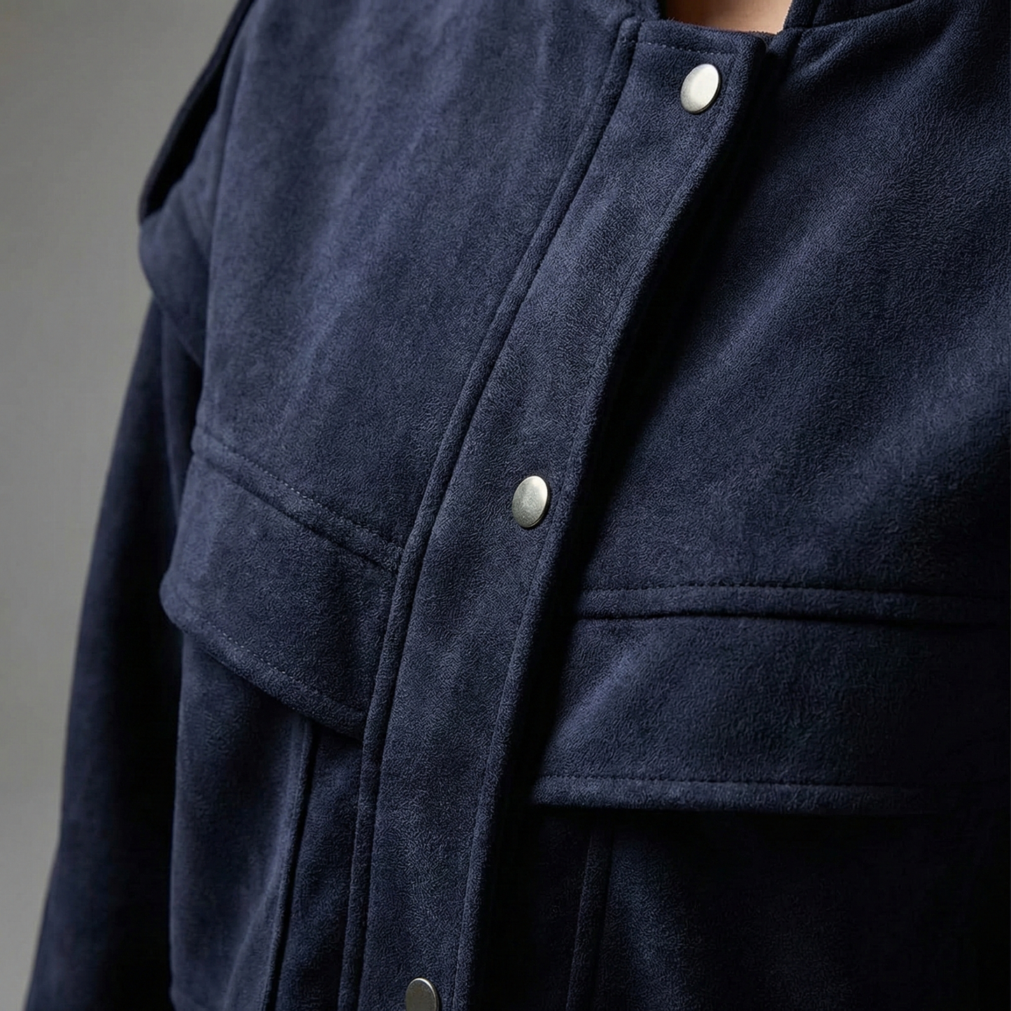 Veste en Suédine Poches Spacieuses pour Femme