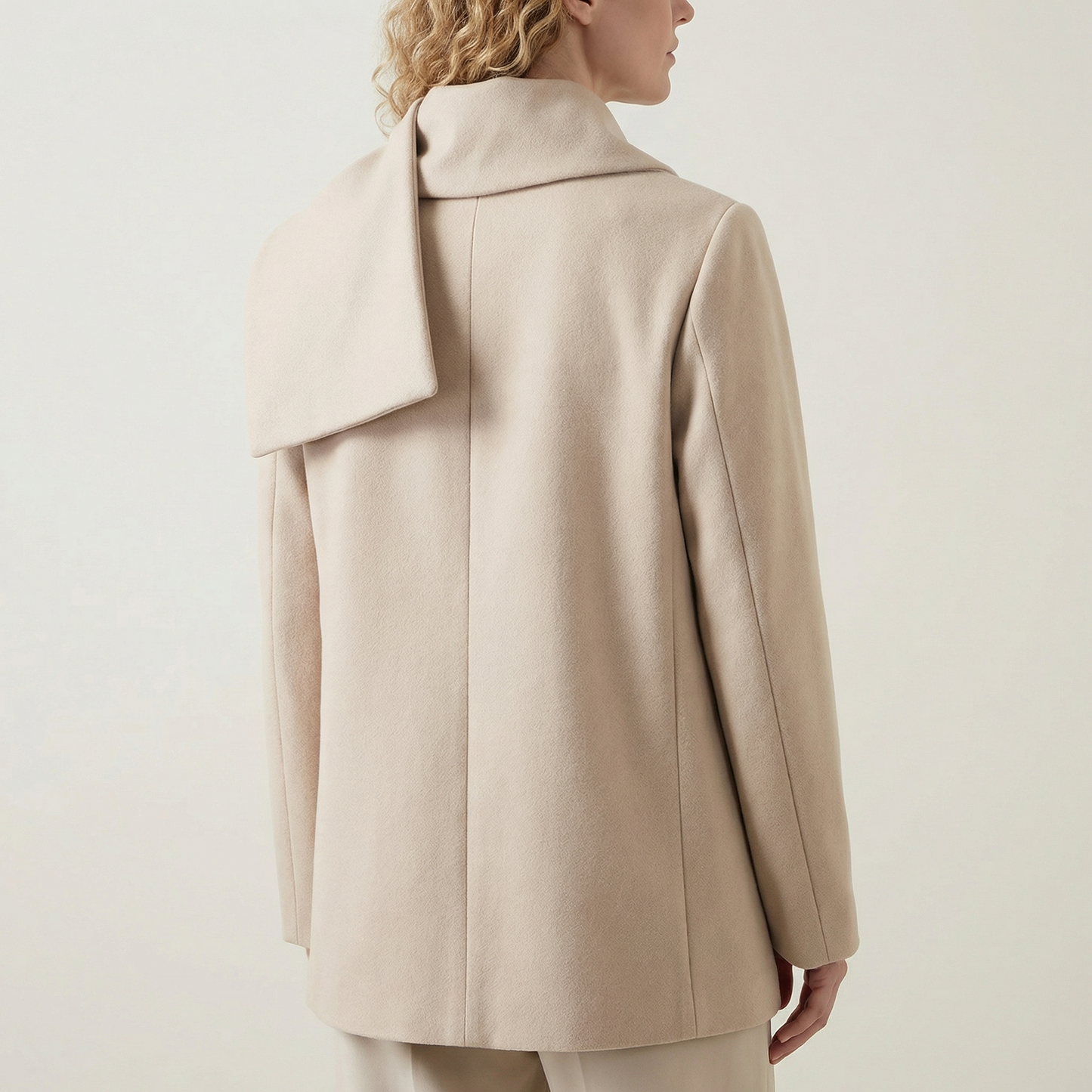 Blazer Col Cravate Coupe Ample pour Femme