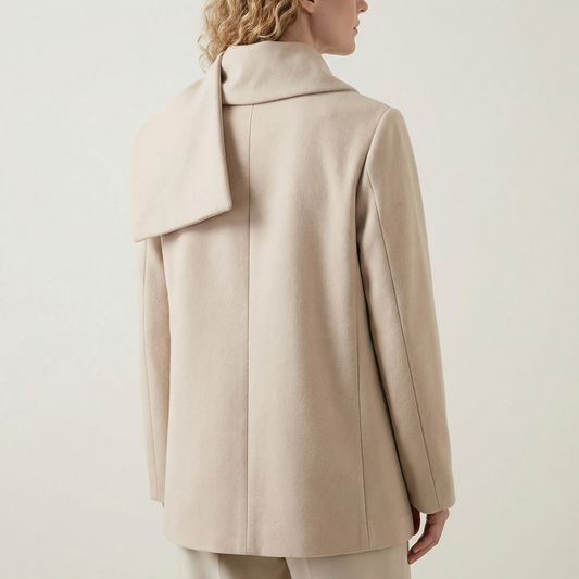 Blazer Col Cravate Coupe Ample pour Femme