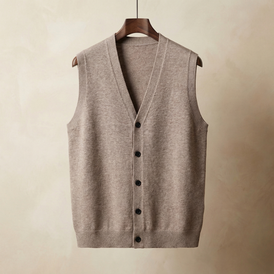 Gilet Tricoté Sans Manches Croisé pour Femme