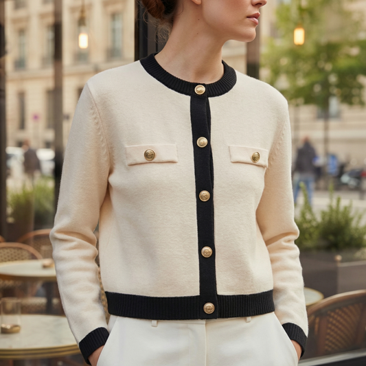 Pull Boutonné Manches Longues pour Femme