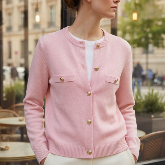 Pull Boutonné Manches Longues pour Femme