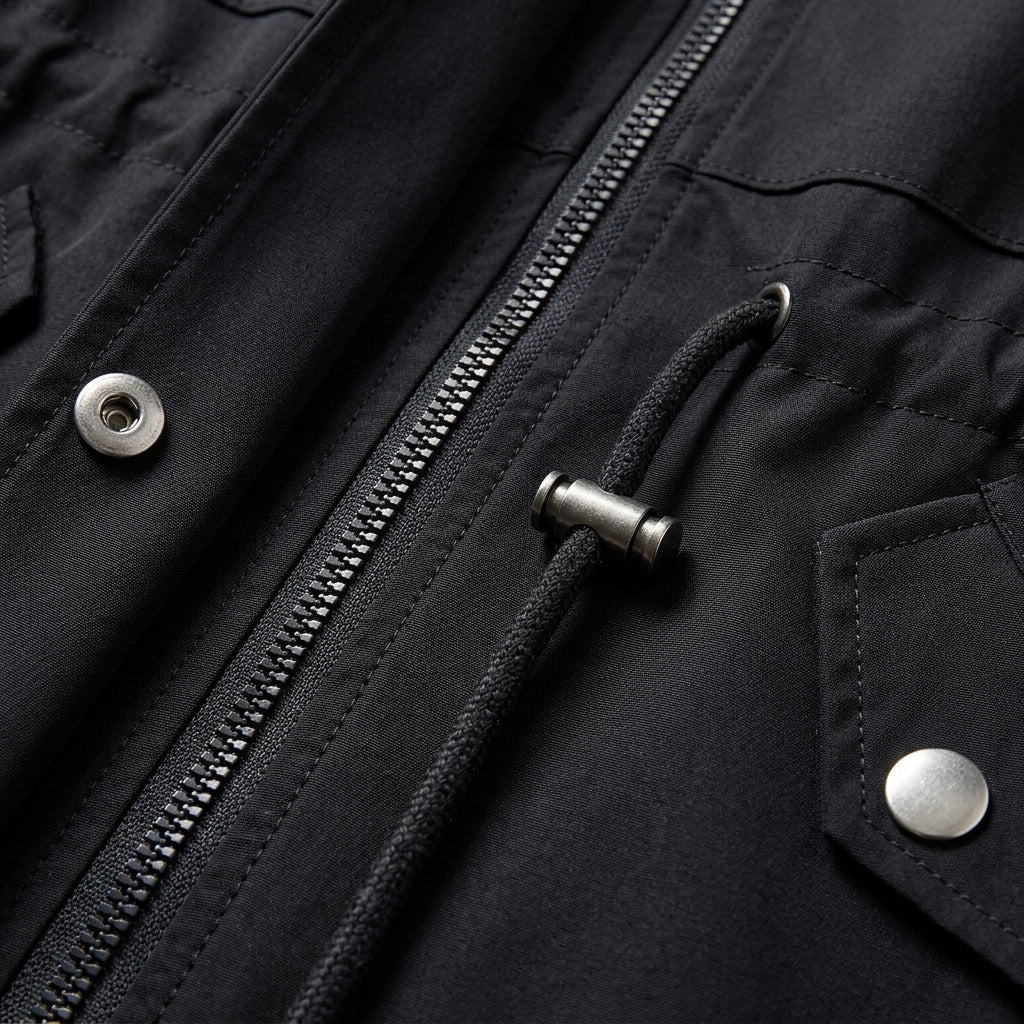 Veste Zippée Taille à Cordon pour Femme
