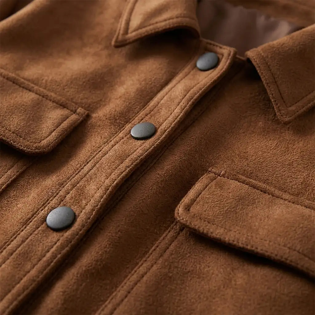 Veste en Suédine Silhouette Raffinée pour Femme