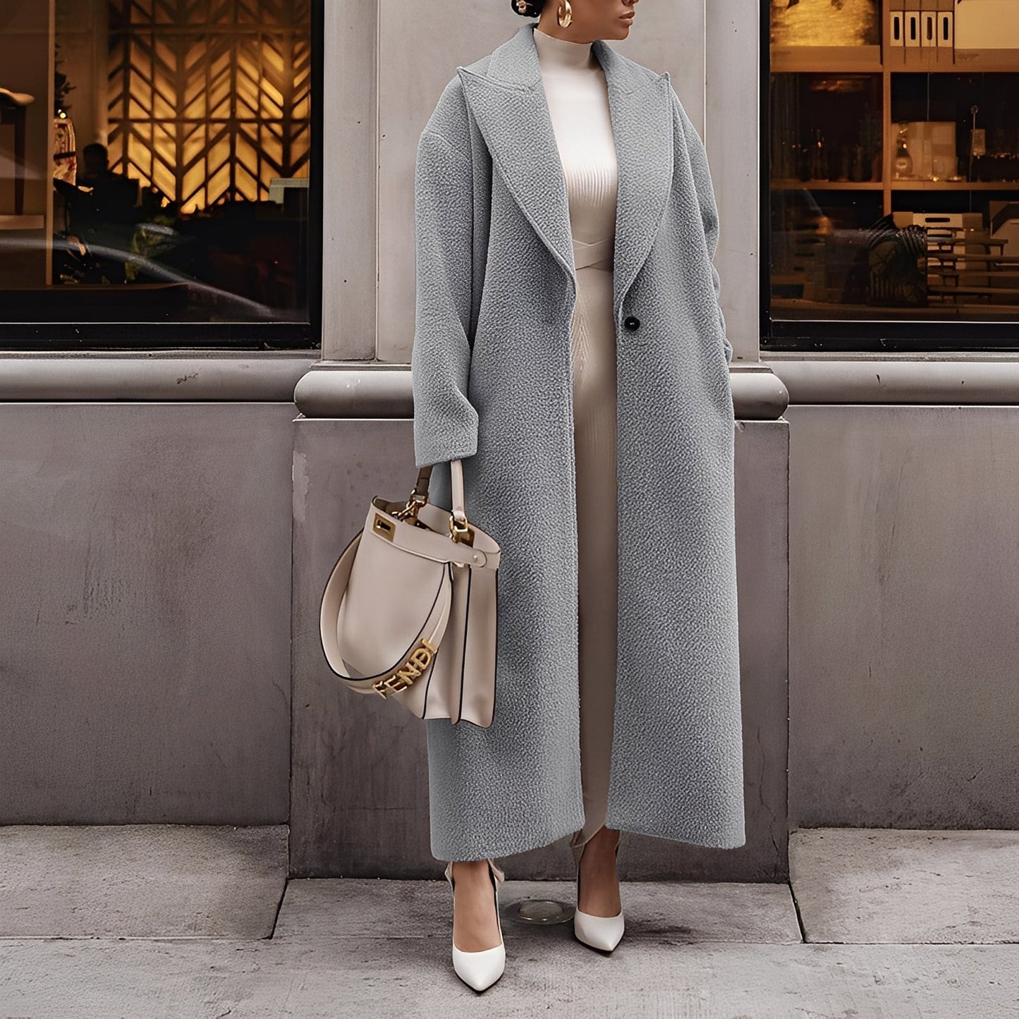 Manteau Long Coupe Ample Oversize pour Femme
