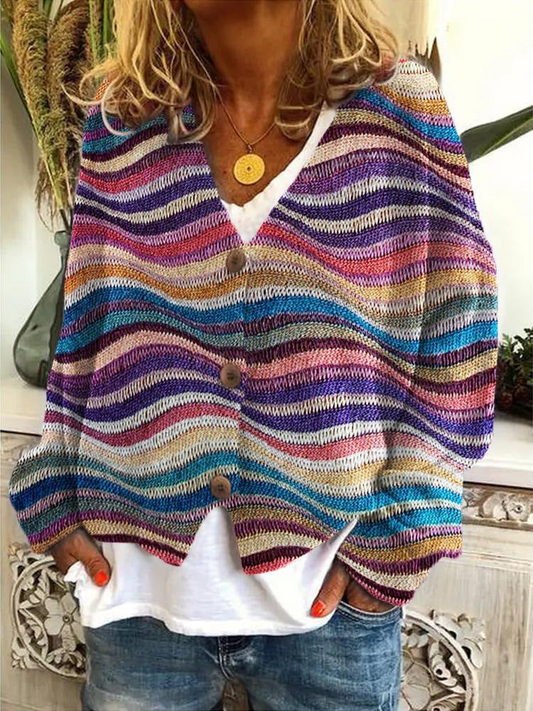 Cardigan Imprimé Léger pour Femme