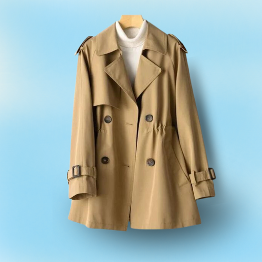Trench-Coat Vintage Silhouette Allongée pour Femme