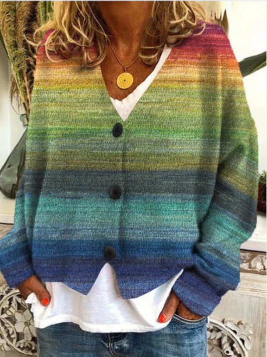 Cardigan Imprimé Léger pour Femme