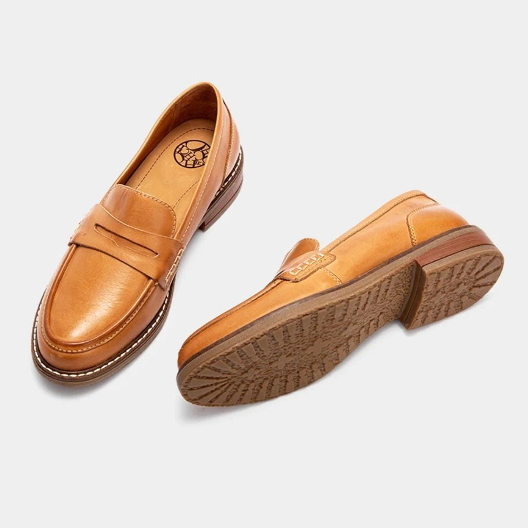Mocassins Orthopédiques en Cuir Semelle Confort pour Femme