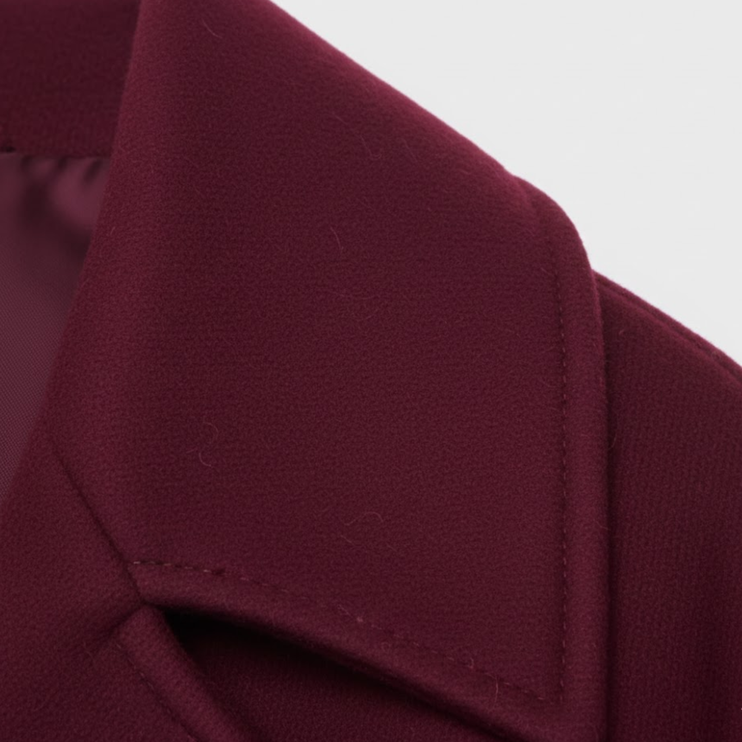 Manteau en Laine Double Boutonnage Design Simple pour Femme