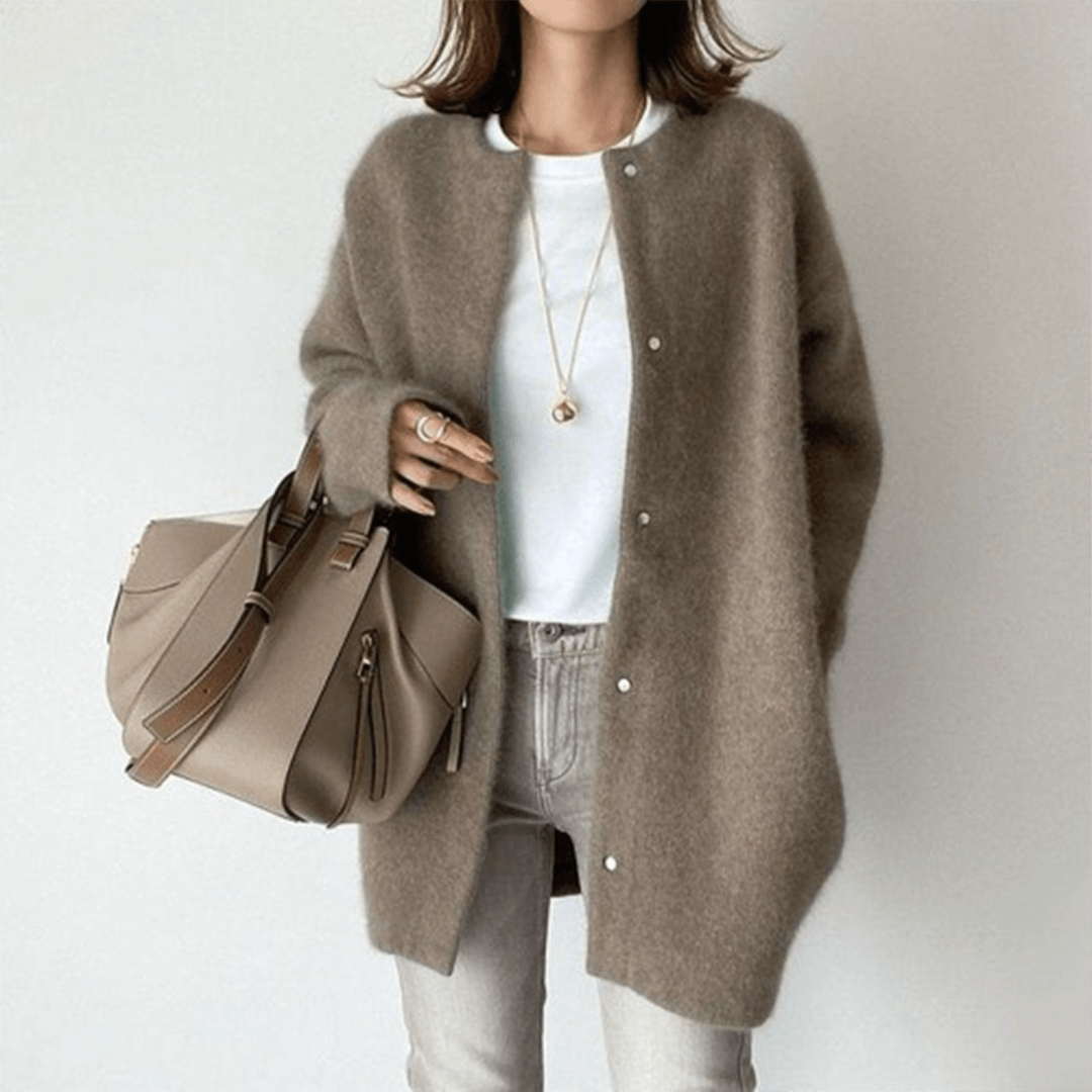 Cardigan Boutonné Coupe Fluide pour Femme
