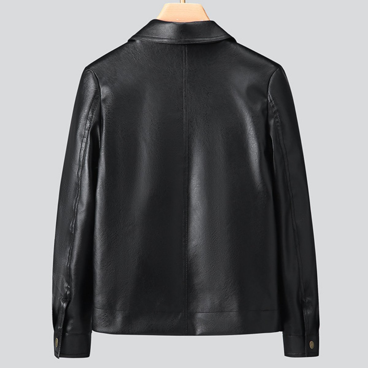Veste en Similicuir Col Boutonné pour Femme