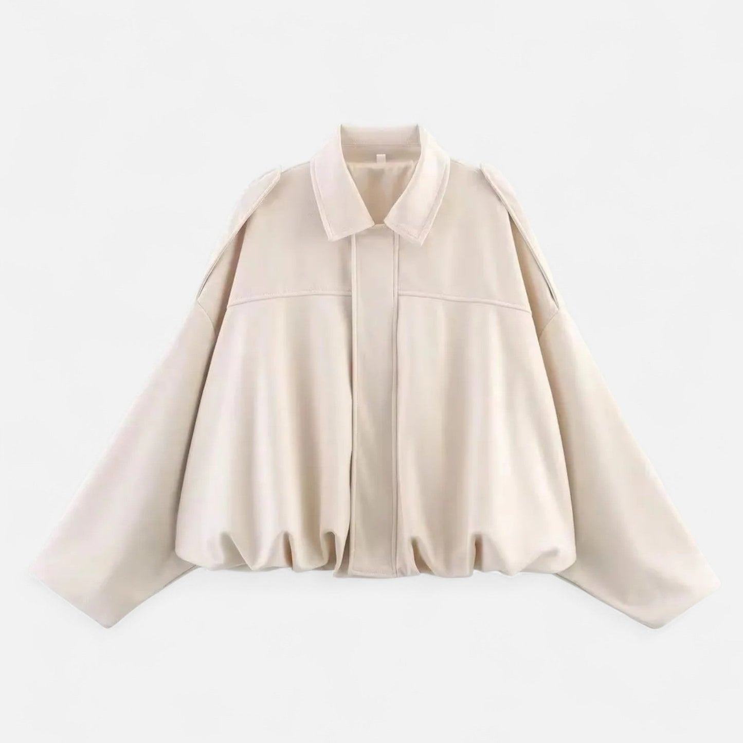 Blouson en Suédine Col Revers Zippé pour Femme
