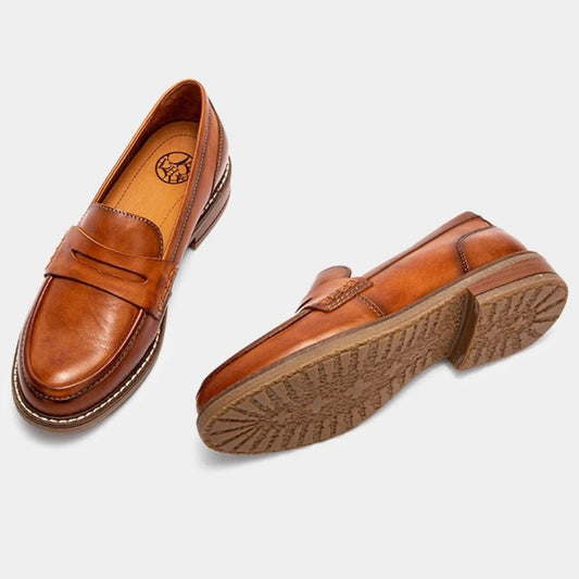 Mocassins Orthopédiques en Cuir Semelle Confort pour Femme