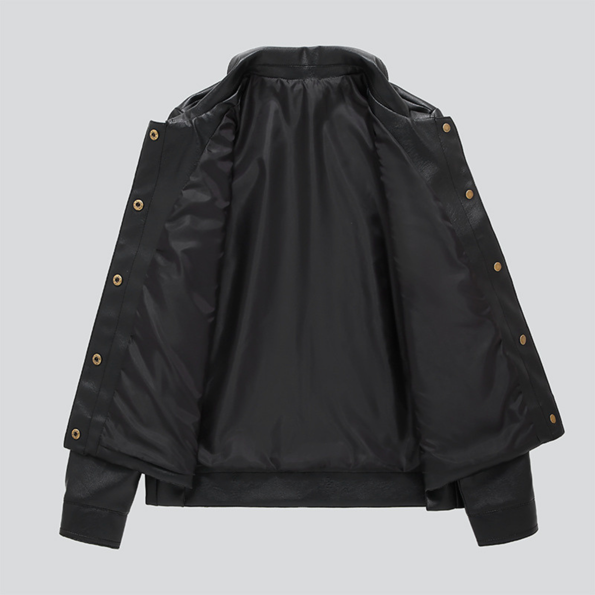 Veste en Similicuir Col Boutonné pour Femme