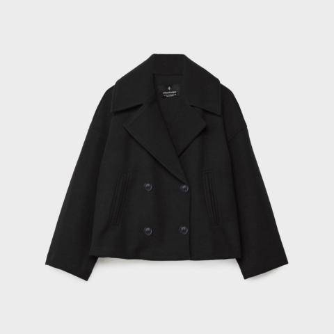 Manteau Court Double Boutonnage pour Femme