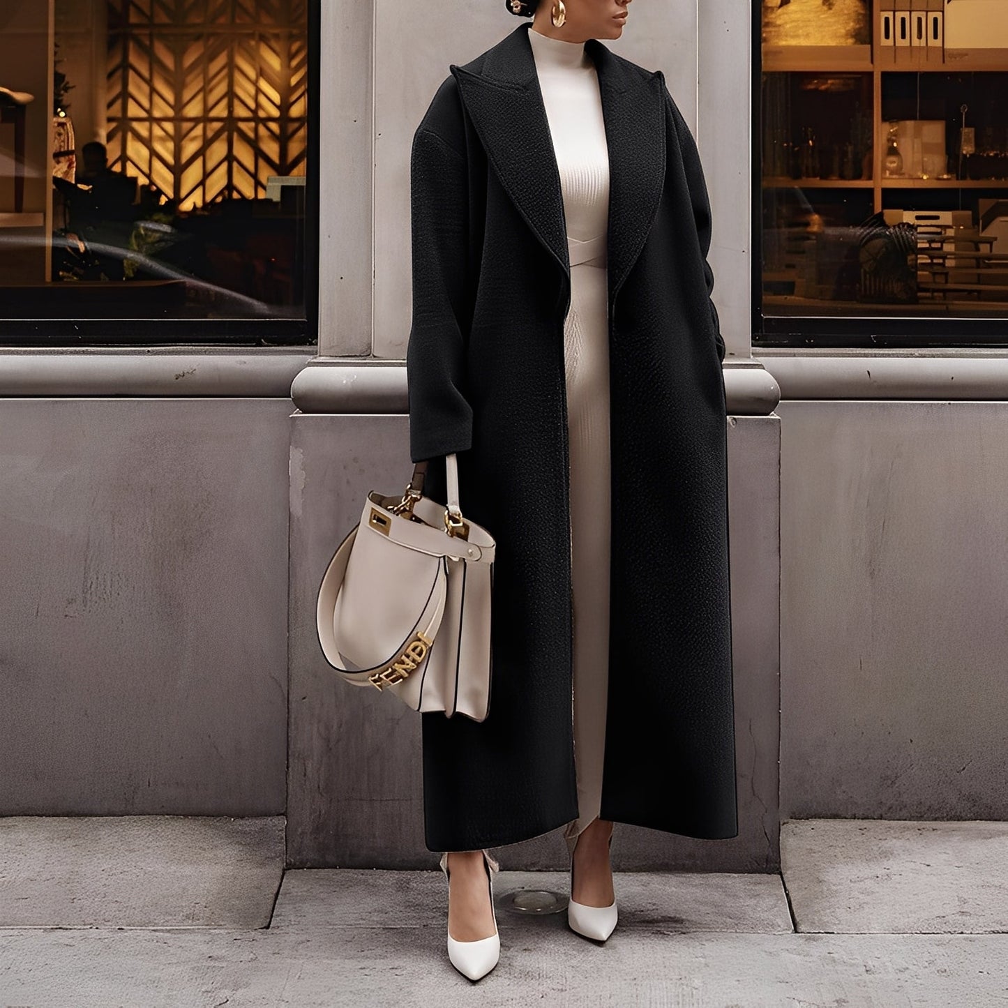Manteau Long Coupe Ample Oversize pour Femme