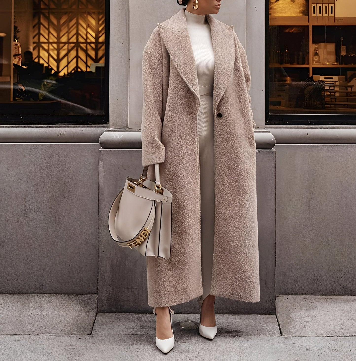 Manteau Long Coupe Ample Oversize pour Femme
