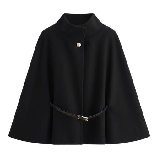 Manteau Cape Manches Chauve-Souris Ceinturé pour Femme