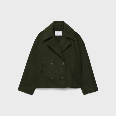 Manteau Court Double Boutonnage pour Femme