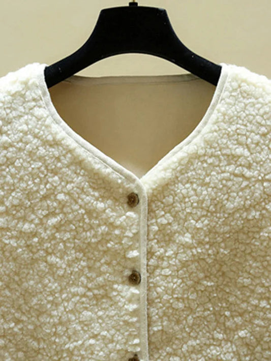 Gilet Sans Manches en Laine d'Agneau pour Femme