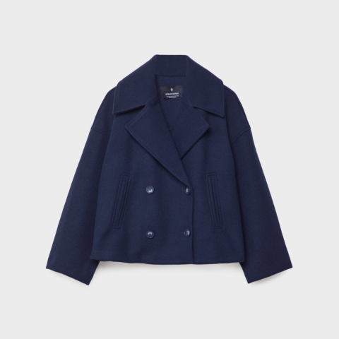 Manteau Court Double Boutonnage pour Femme