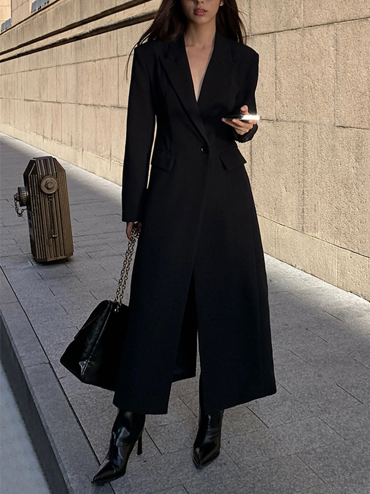 Manteau Long Coupe Classique pour Femme