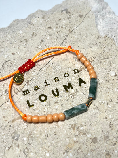 | Trust | Bracelet with Jade stones and Glass beads