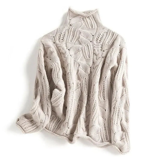Pull Léger à Bordures Côtelées pour Femme