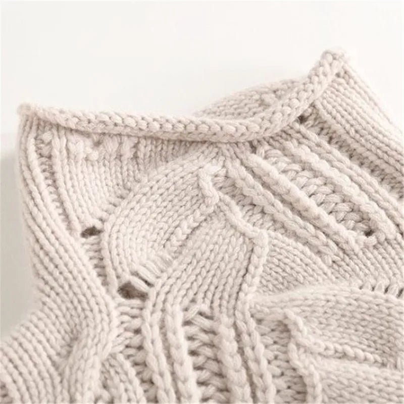 Pull Léger à Bordures Côtelées pour Femme
