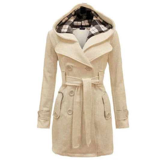 Manteau Trench Imperméable Tissu Déperlant pour Femme