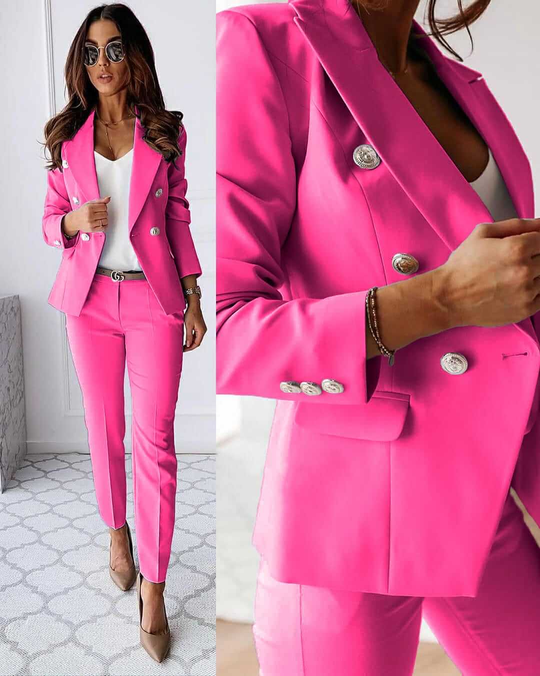 Ensemble Blazer et Jupe Coordonnés pour Femme