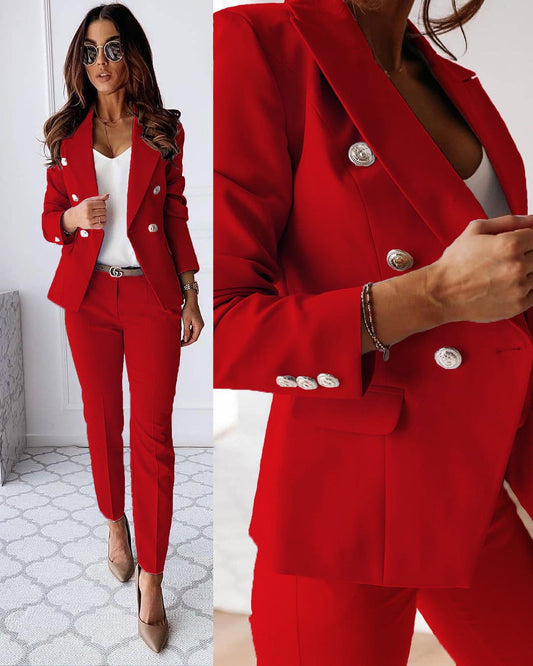 Ensemble Blazer et Jupe Coordonnés pour Femme