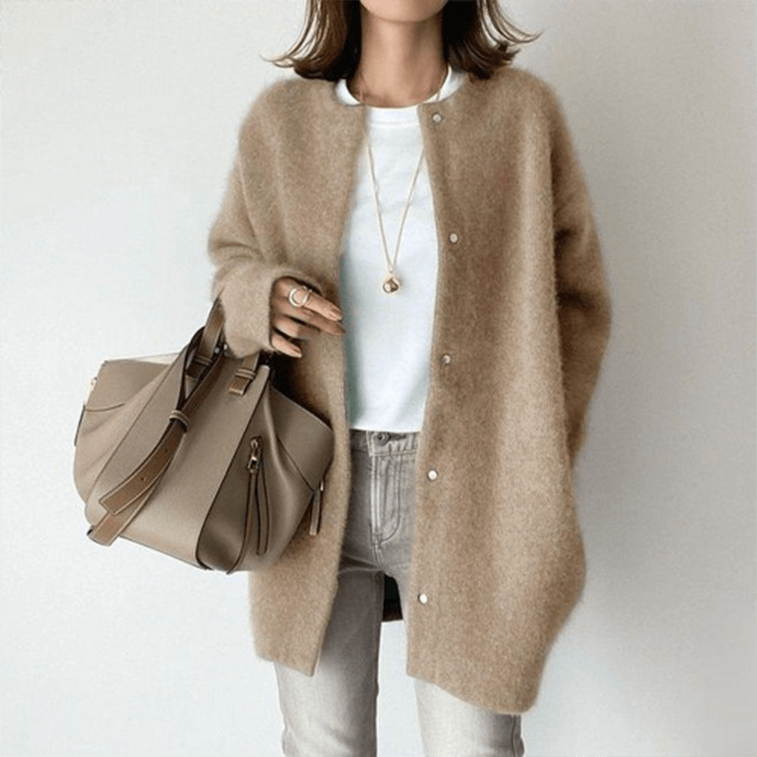 Cardigan Boutonné Coupe Fluide pour Femme
