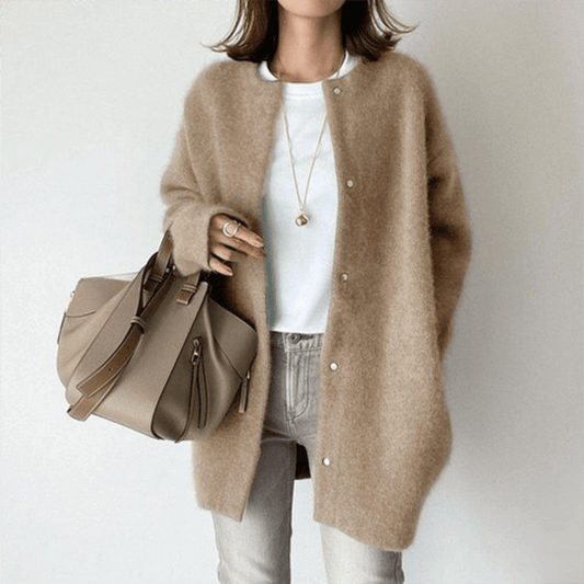 Cardigan Boutonné Coupe Fluide pour Femme