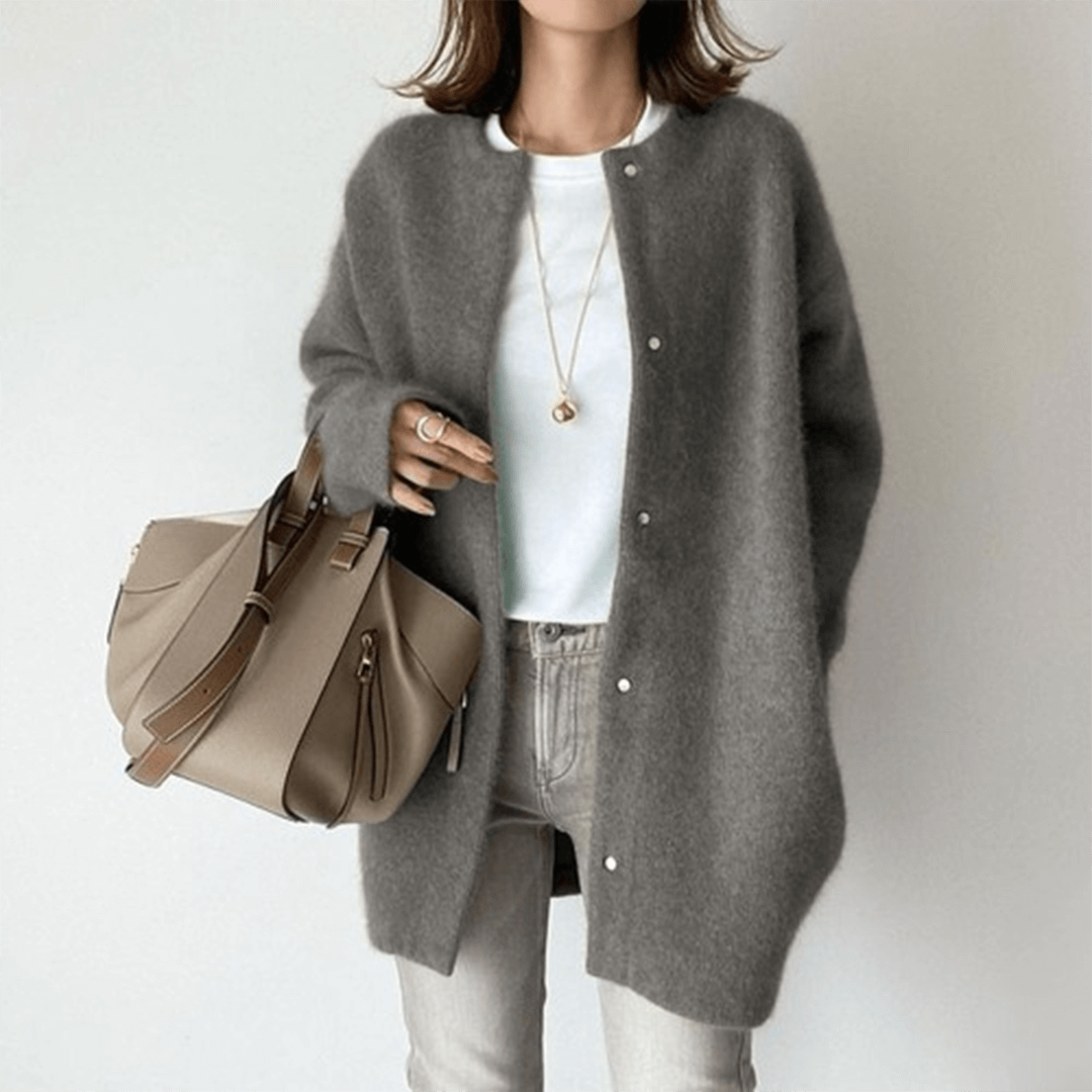 Cardigan Boutonné Coupe Fluide pour Femme