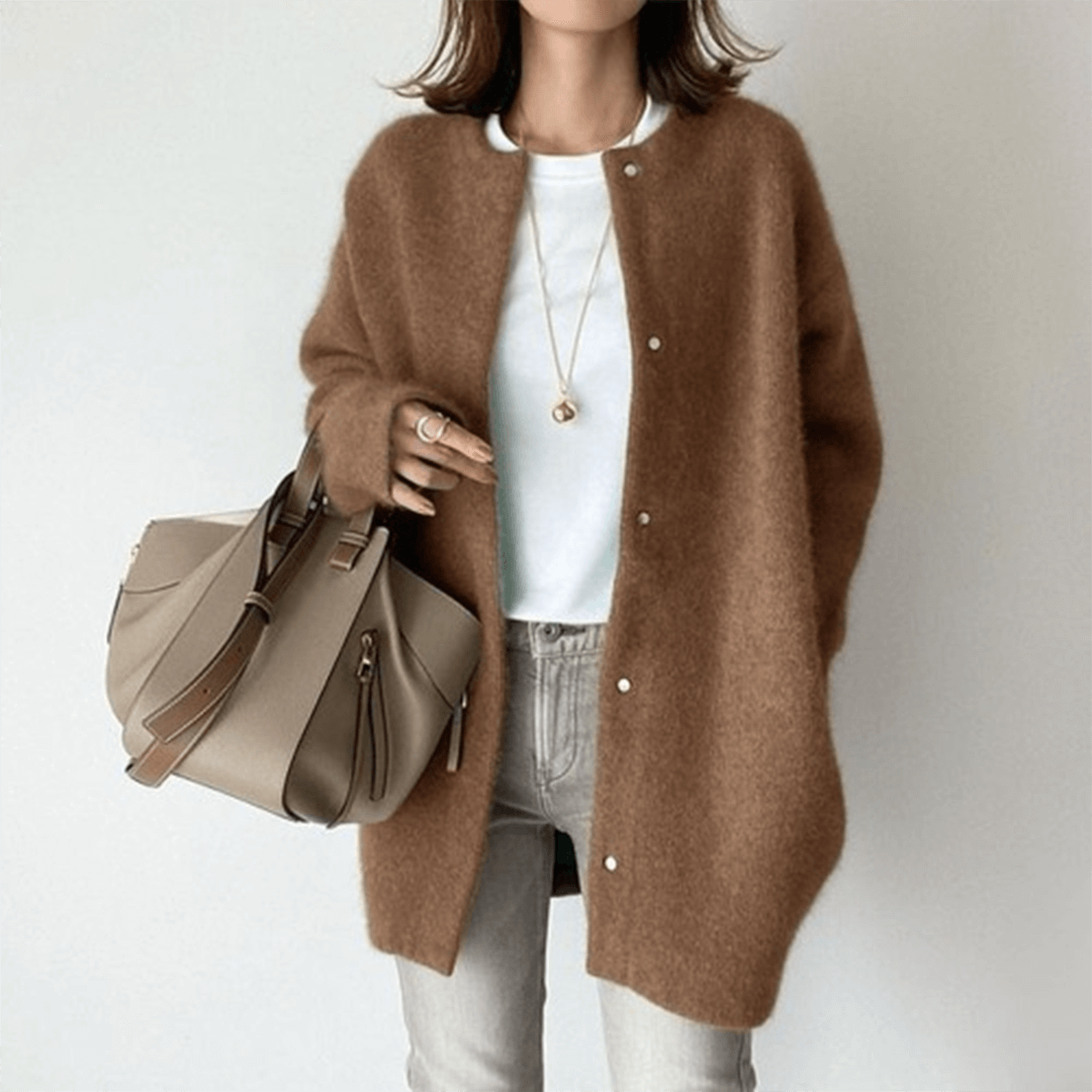 Cardigan Boutonné Coupe Fluide pour Femme