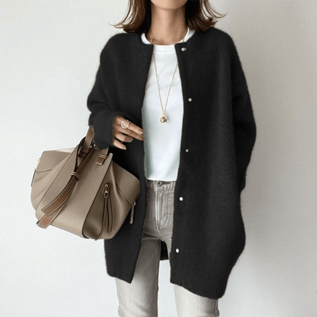 Cardigan Boutonné Coupe Fluide pour Femme