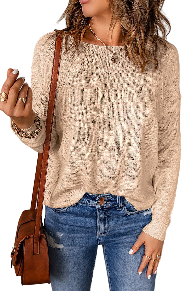 Pull en Laine Col Rond Coupe Ample pour Femme