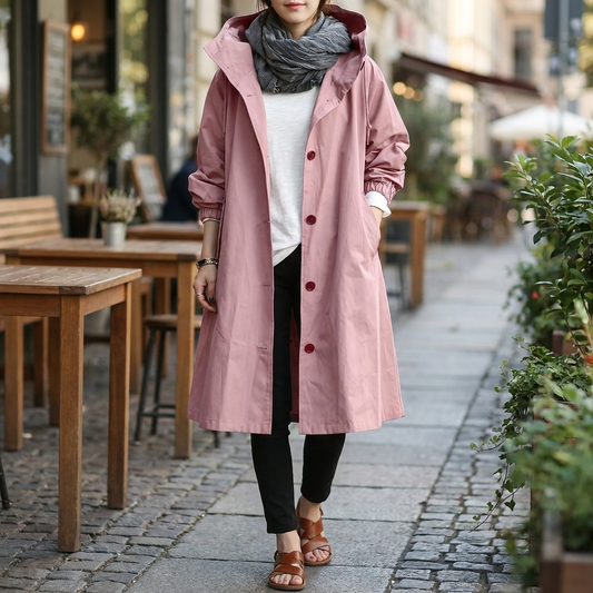 Imperméable Oversize Capuche Ajustable pour Femme