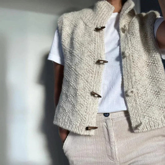 Gilet Sans Manches Silhouette Structurée pour Femme